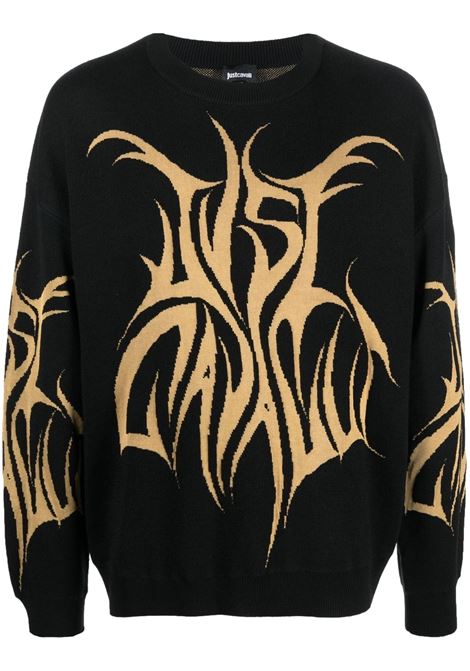 Crew-neck sweater with print. JUST CAVALLI | sweaters | S03HA0467 N15052900J